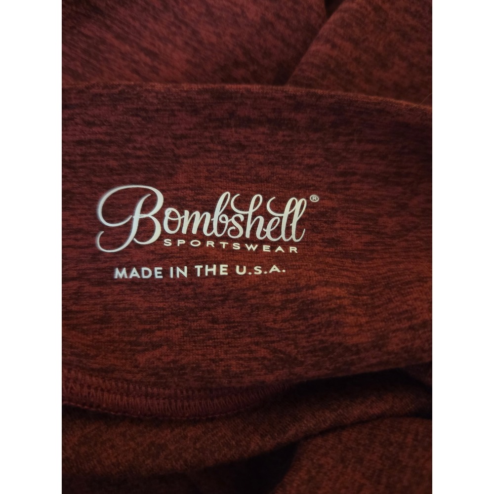 NWT Bombshell Sportswear leggings Women's size XL Red Scrunch 26" inseam Ruched - Picture 6 of 10